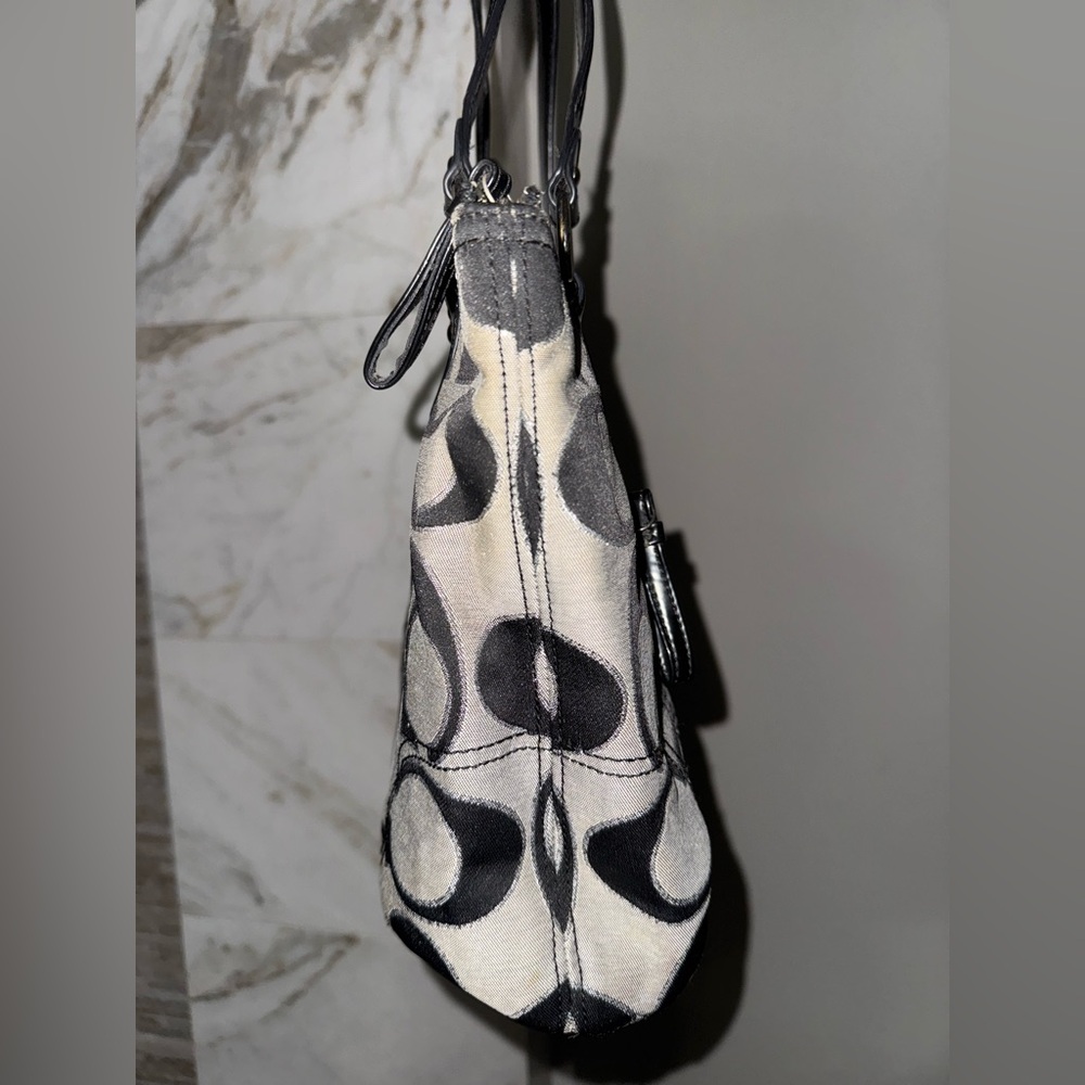 Coach Black and Gray Signature Tote Bag - Picture 4 of 10